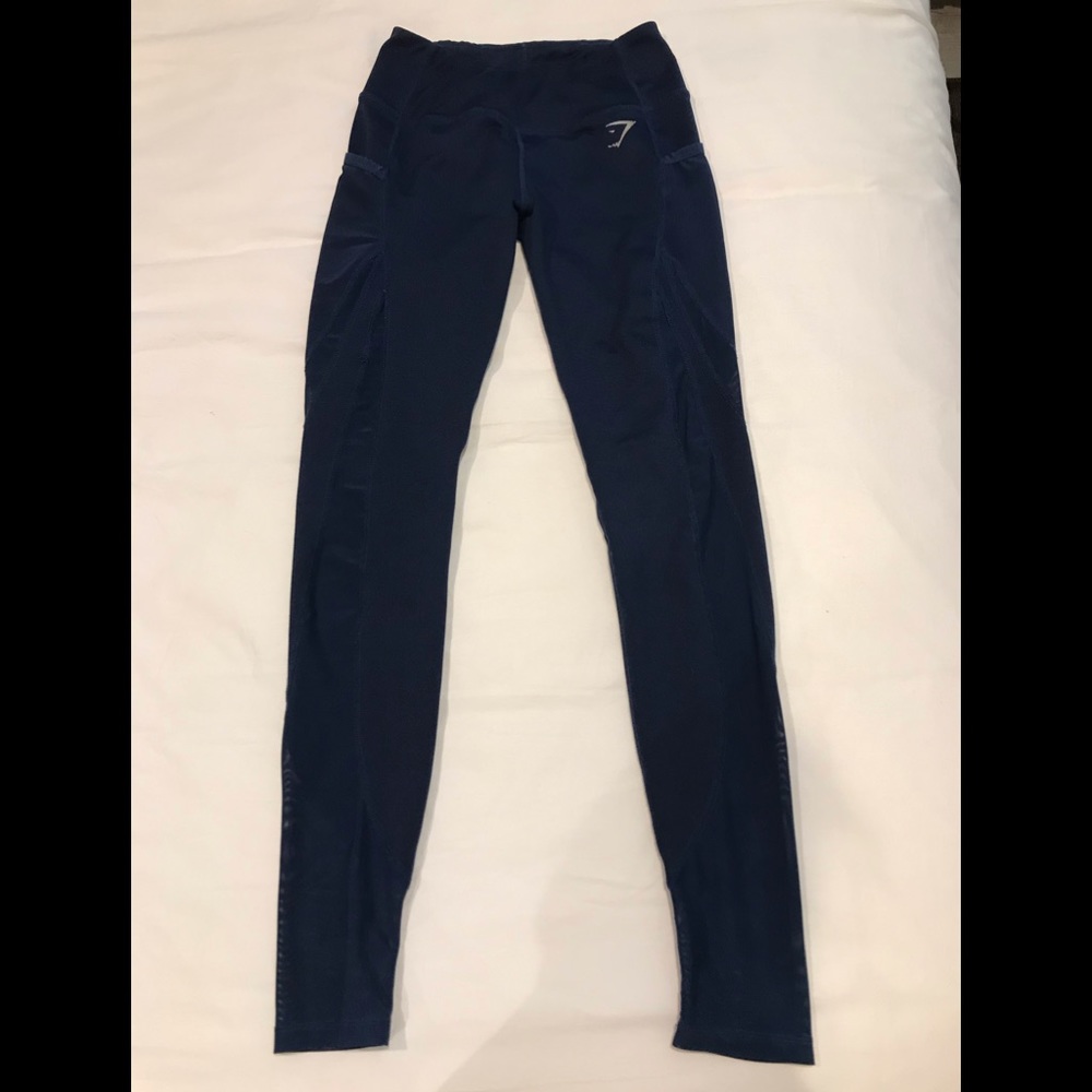 Gymshark Dry Sculpture Leggings: Navy Blue
